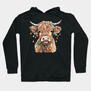 Cute Christmas Cow Hoodie